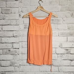 Lululemon Orange Loose Fit Tank Top Size 6 Athletic Yoga Run